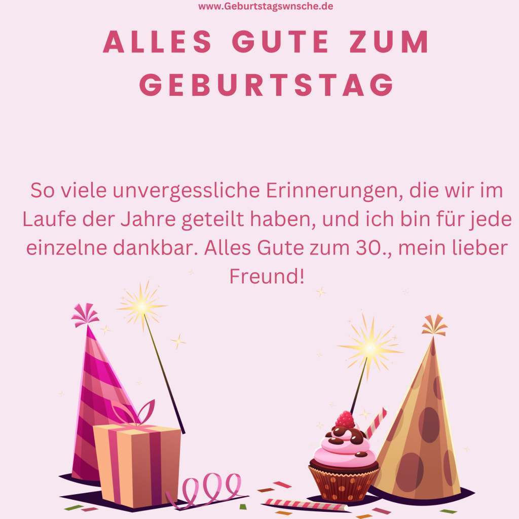 30. Geburtstag für einen Freund