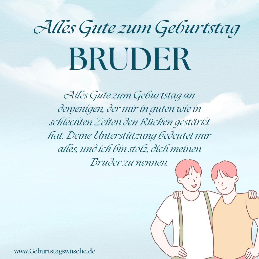 Geburtstagswünsche von Bruder zu Bruder