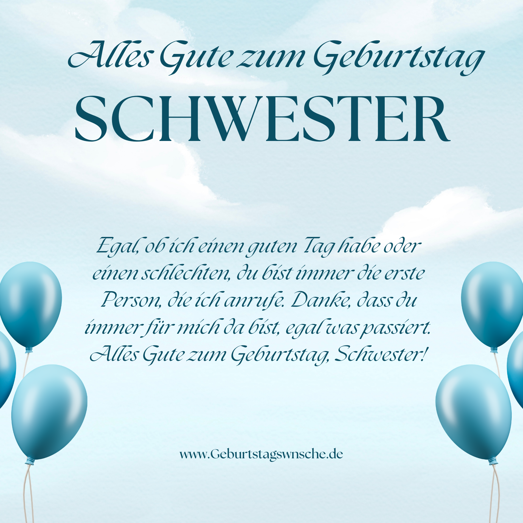 zum geburtstag für die schwester