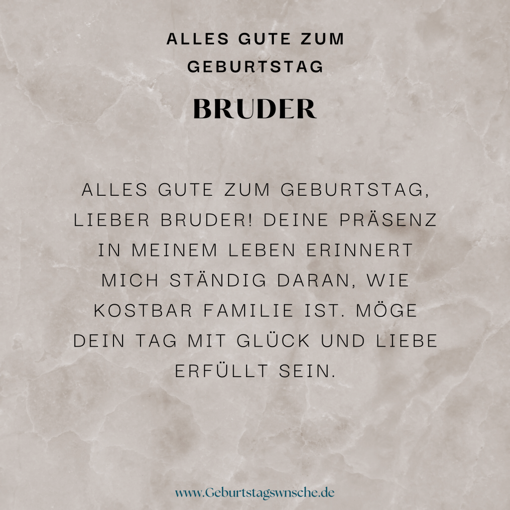 Geburtstagswünsche für den älteren Bruder