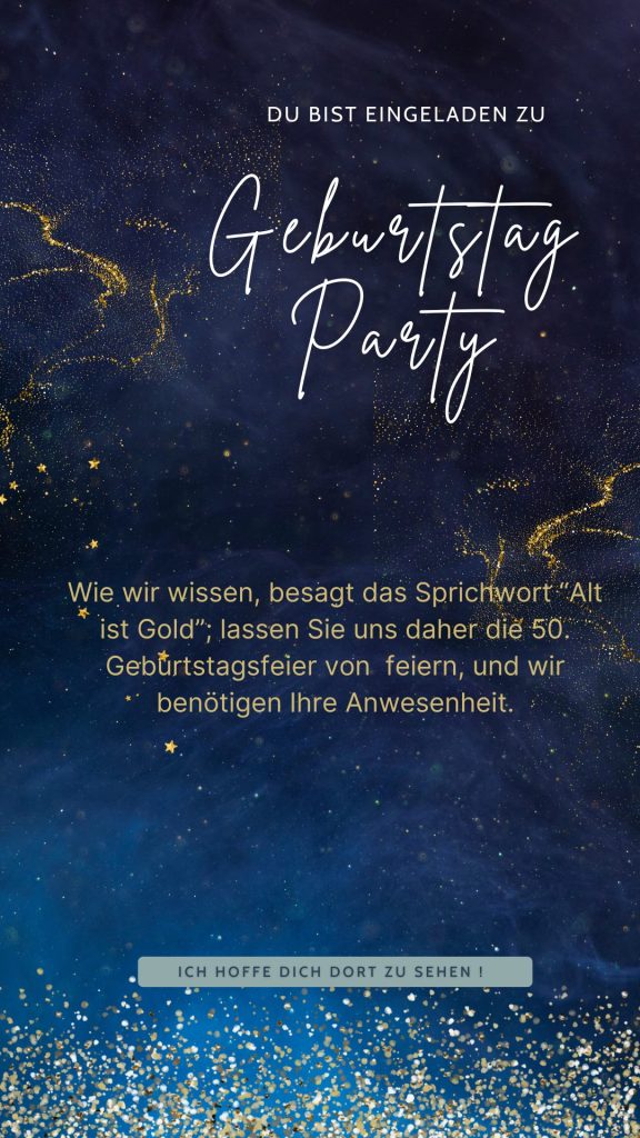 Einladung zum 50. Geburtstag