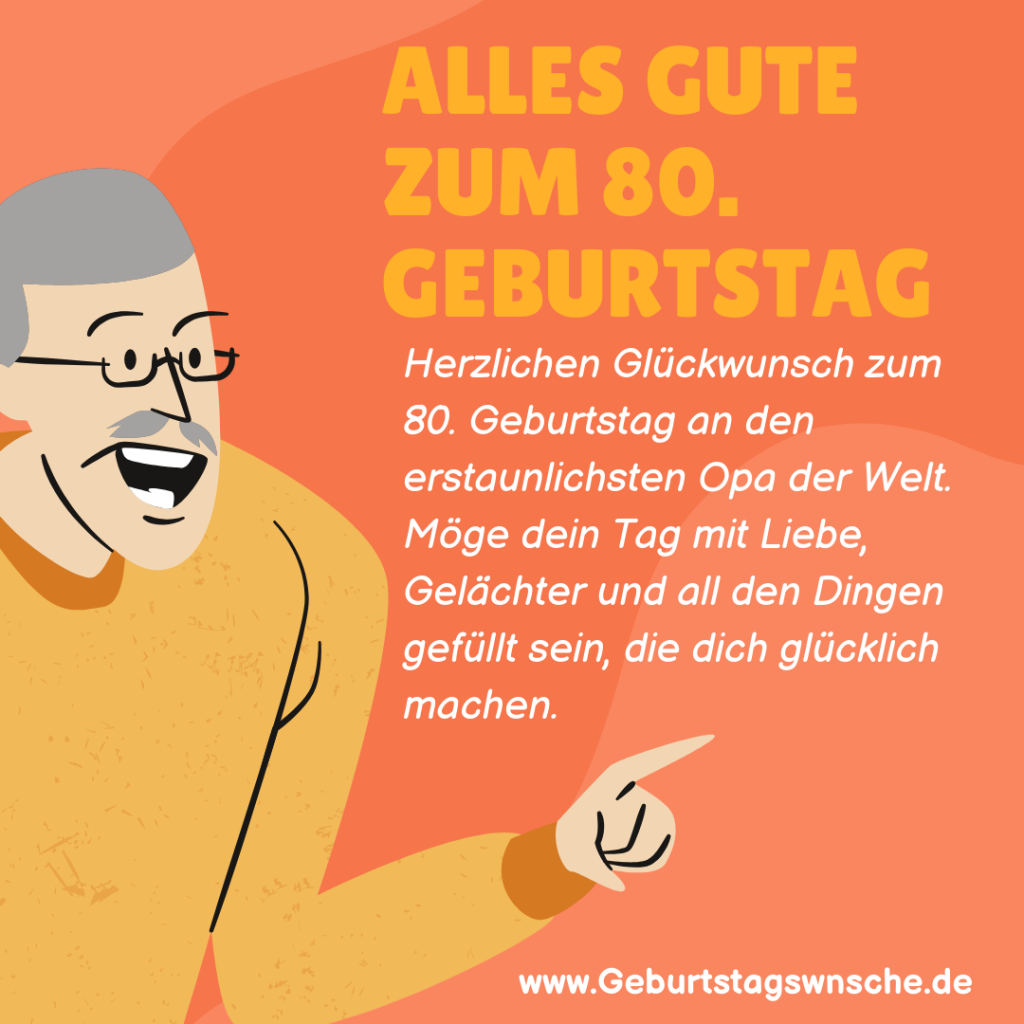 Alles Gute zum 80. Geburtstag, Großvater