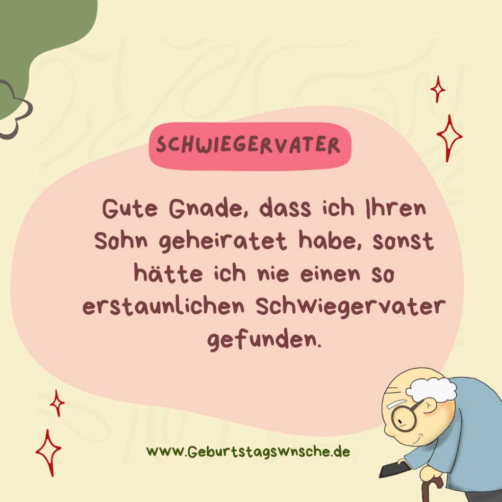 Geburtstagswünsche für Schwiegervater