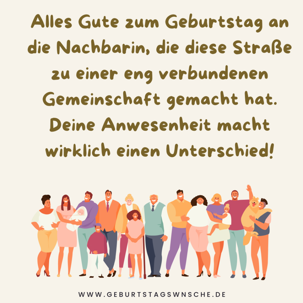 Geburtstagswünsche für Nachbarn