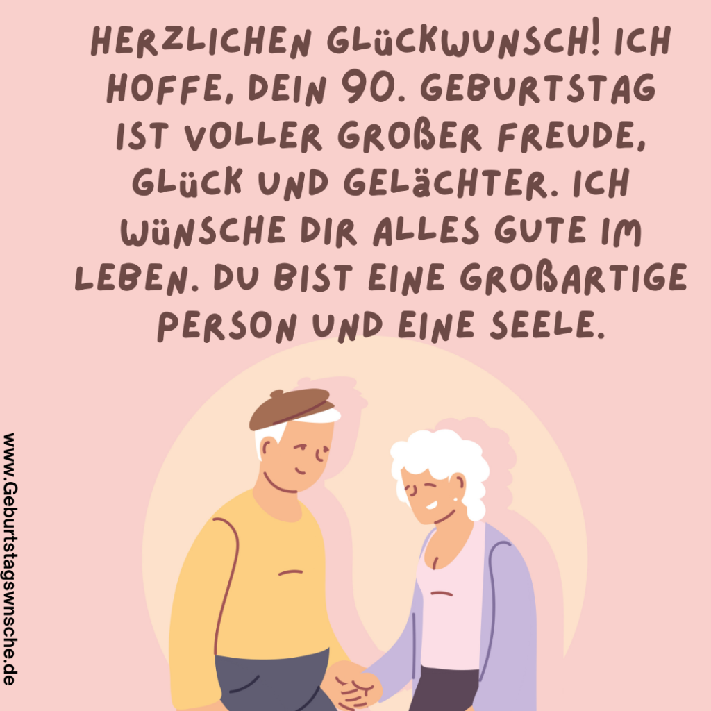 90. Geburtstagswünsche für Großmutter